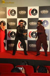 Agent Ching Attacks Ad Launch attended by Ranveer Singh, Sreeleela and Bobby Deol