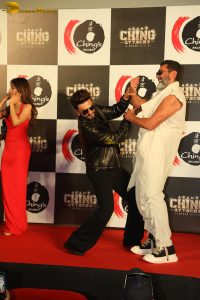 Agent Ching Attacks Ad Launch attended by Ranveer Singh, Sreeleela and Bobby Deol