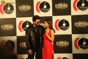 Agent Ching Attacks Ad Launch attended by Ranveer Singh, Sreeleela and Bobby Deol