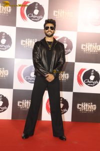 Agent Ching Attacks Ad Launch attended by Ranveer Singh, Sreeleela and Bobby Deol