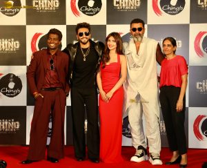 Agent Ching Attacks Ad Launch attended by Ranveer Singh, Sreeleela and Bobby Deol