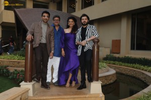 Actors Pratik Gandhi, Divyendu Sharma, and Saiyami Kher promote their film Agni