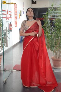 indian actress aishwyara dutta gorgeous looks in a red saree