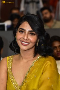 actress aishwarya lekshmi gorgeous looks in a green lehenga choli at a movie function