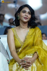 actress aishwarya lekshmi gorgeous looks in a green lehenga choli at a movie function