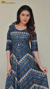 Indian Actress Aishwarya Raj Bhakuni photoshoot in a blue salwar dress