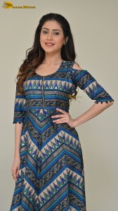 Indian Actress Aishwarya Raj Bhakuni photoshoot in a blue salwar dress