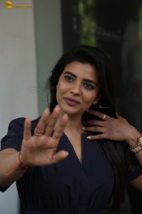 actress Aishwarya Rajesh lovely looks in a black dress