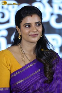 actress Aishwarya Rajesh gorgeous in a blue saree