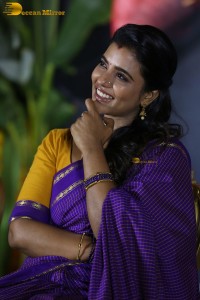 actress Aishwarya Rajesh gorgeous in a blue saree