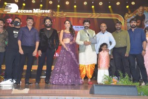 Akhanda movie pre-release function attended by Balakrishna, Allu Arjun, SS Rajamouli, Boyapati Srinu, Srikanth, Pragya Jaiswal and others