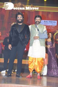 Akhanda movie pre-release function attended by Balakrishna, Allu Arjun, SS Rajamouli, Boyapati Srinu, Srikanth, Pragya Jaiswal and others