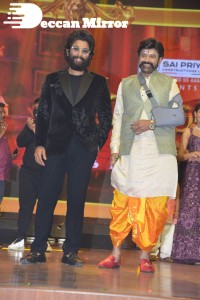 Akhanda movie pre-release function attended by Balakrishna, Allu Arjun, SS Rajamouli, Boyapati Srinu, Srikanth, Pragya Jaiswal and others