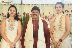 Akhanda Thaandavam Launch attended by Nandamuri Balakrishna, his daughters Brahmani and Tejaswini, and Director Boyapati Srinu