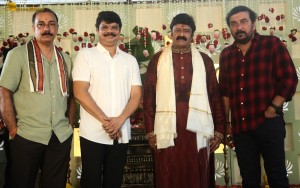 Akhanda Thaandavam Launch attended by Nandamuri Balakrishna, his daughters Brahmani and Tejaswini, and Director Boyapati Srinu