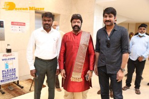 ‘Akhanda' Thanks Meet held on January 12, 2022 - attended by Nandamuri Balakrishna, Boyapati Srinu, Miryala Ravinder and others.