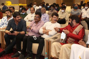 ‘Akhanda' Thanks Meet held on January 12, 2022 - attended by Nandamuri Balakrishna, Boyapati Srinu, Miryala Ravinder and others.