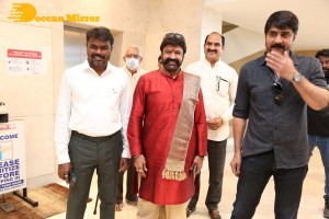 ‘Akhanda' Thanks Meet held on January 12, 2022 - attended by Nandamuri Balakrishna, Boyapati Srinu, Miryala Ravinder and others.