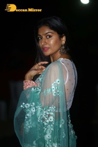 Actress Akshatha Srinivas Photoshoot in a transparent green saree