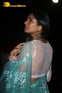 Actress Akshatha Srinivas Photoshoot in a transparent green saree