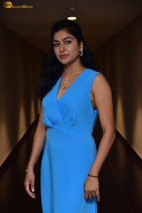 actress Akshatha Srinivas photoshoot in a blue dress