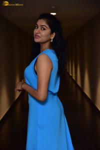 actress Akshatha Srinivas photoshoot in a blue dress