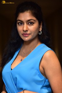 actress Akshatha Srinivas photoshoot in a blue dress