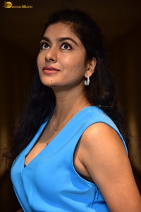 actress Akshatha Srinivas photoshoot in a blue dress