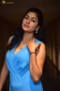actress Akshatha Srinivas photoshoot in a blue dress