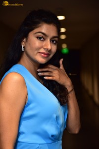 actress Akshatha Srinivas photoshoot in a blue dress