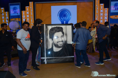 Pictures from Ala Vaikunthapuram lo Cinema Function Events, attended by Pooja Hegde and Allu Arjun 