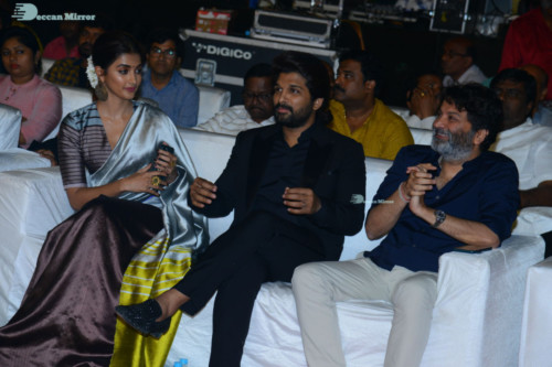Pictures from Ala Vaikunthapuram lo Cinema Function Events, attended by Pooja Hegde and Allu Arjun 