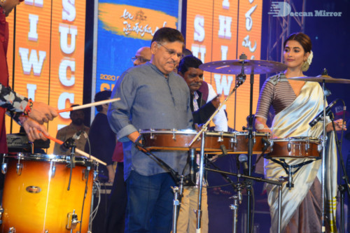 Pictures from Ala Vaikunthapuram lo Cinema Function Events, attended by Pooja Hegde and Allu Arjun 