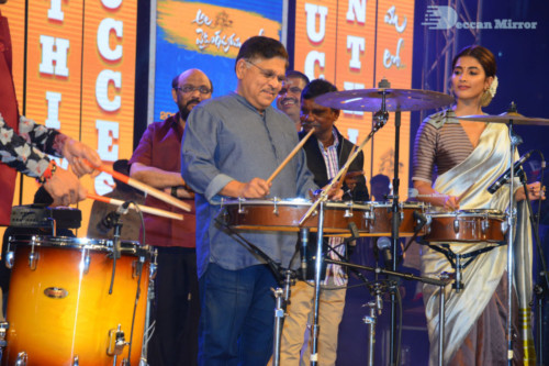 Pictures from Ala Vaikunthapuram lo Cinema Function Events, attended by Pooja Hegde and Allu Arjun 