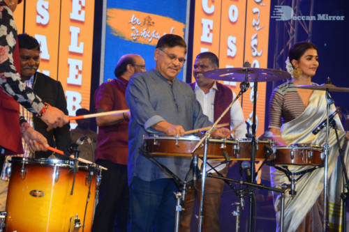 Pictures from Ala Vaikunthapuram lo Cinema Function Events, attended by Pooja Hegde and Allu Arjun 