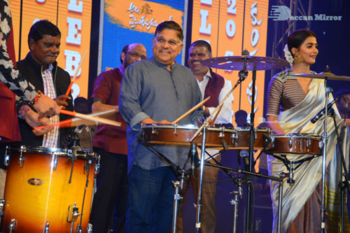 Pictures from Ala Vaikunthapuram lo Cinema Function Events, attended by Pooja Hegde and Allu Arjun 