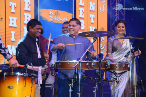 Pictures from Ala Vaikunthapuram lo Cinema Function Events, attended by Pooja Hegde and Allu Arjun 