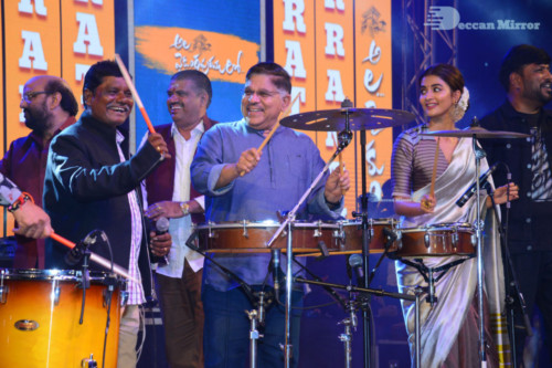 Pictures from Ala Vaikunthapuram lo Cinema Function Events, attended by Pooja Hegde and Allu Arjun 