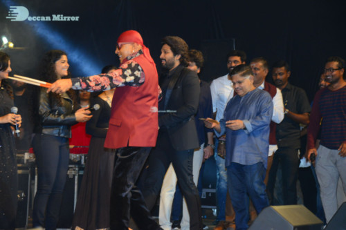 Pictures from Ala Vaikunthapuram lo Cinema Function Events, attended by Pooja Hegde and Allu Arjun 