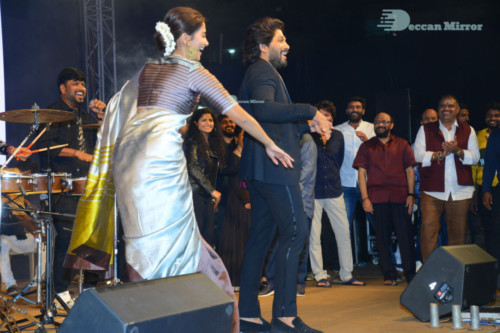 Pictures from Ala Vaikunthapuram lo Cinema Function Events, attended by Pooja Hegde and Allu Arjun 