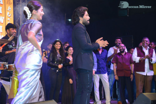 Pictures from Ala Vaikunthapuram lo Cinema Function Events, attended by Pooja Hegde and Allu Arjun 