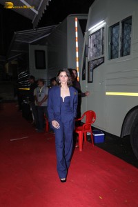 actress Alia Bhatt beautiful in a blue pantsuit
