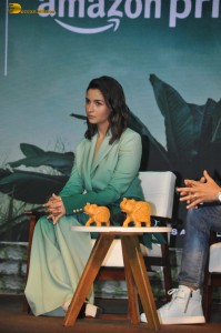 actress Alia Bhatt pretty in a green suit at an event