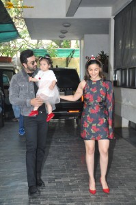Ranbir and Alia show their little princess Raha to media on Christmas Day 2023