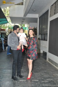 Ranbir and Alia show their little princess Raha to media on Christmas Day 2023