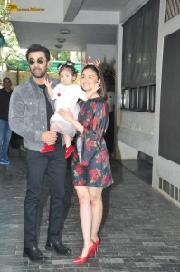 Ranbir and Alia show their little princess Raha to media on Christmas Day 2023