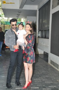 Ranbir and Alia show their little princess Raha to media on Christmas Day 2023
