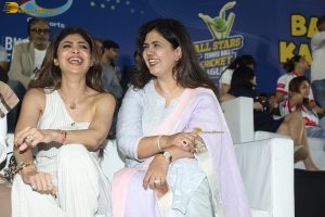 Bollywood stars Sanjay Dutt, Ruhi Singh, and Shilpa Shetty attend the opening of ASTCL