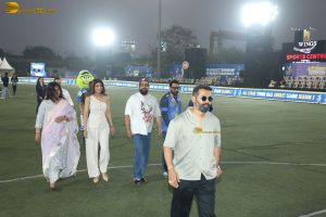 Bollywood stars Sanjay Dutt, Ruhi Singh, and Shilpa Shetty attend the opening of ASTCL