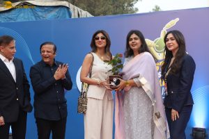 Bollywood stars Sanjay Dutt, Ruhi Singh, and Shilpa Shetty attend the opening of ASTCL